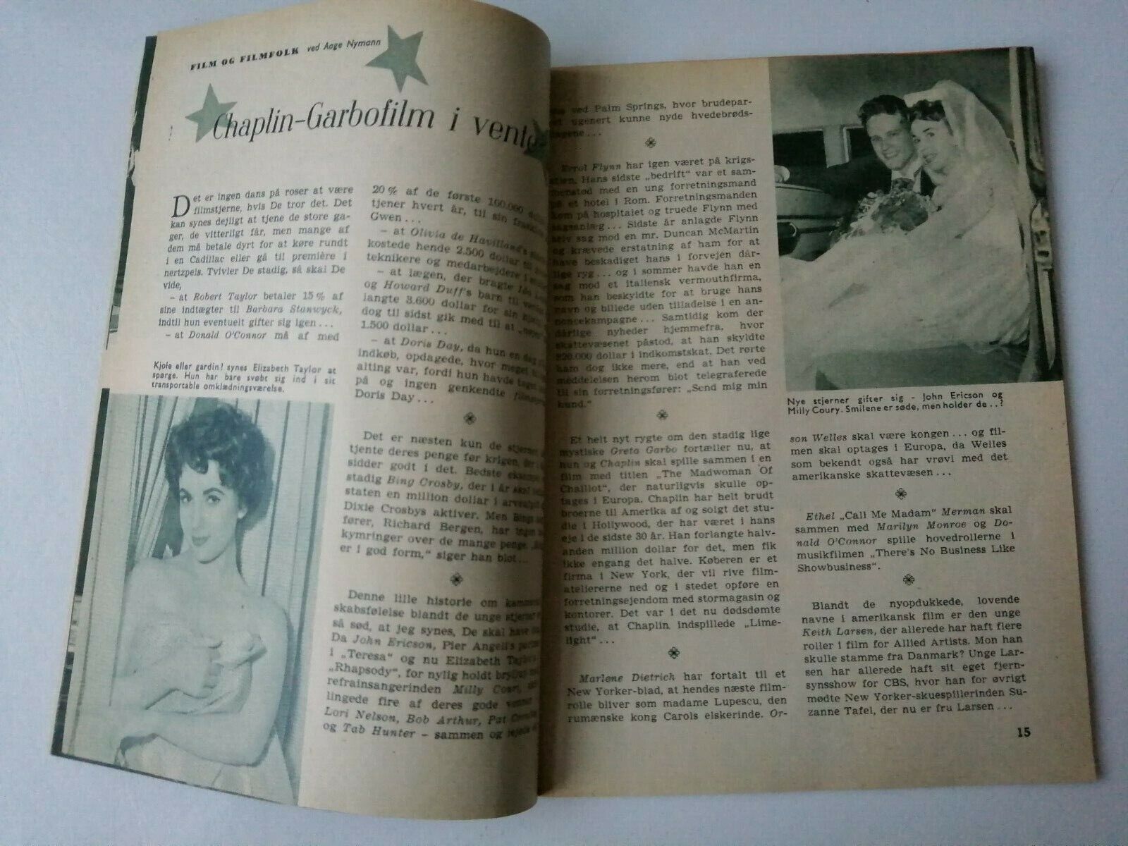 Danish magazine"Uge-Revyen" No 51954Sonja Zieman coverMany other stars