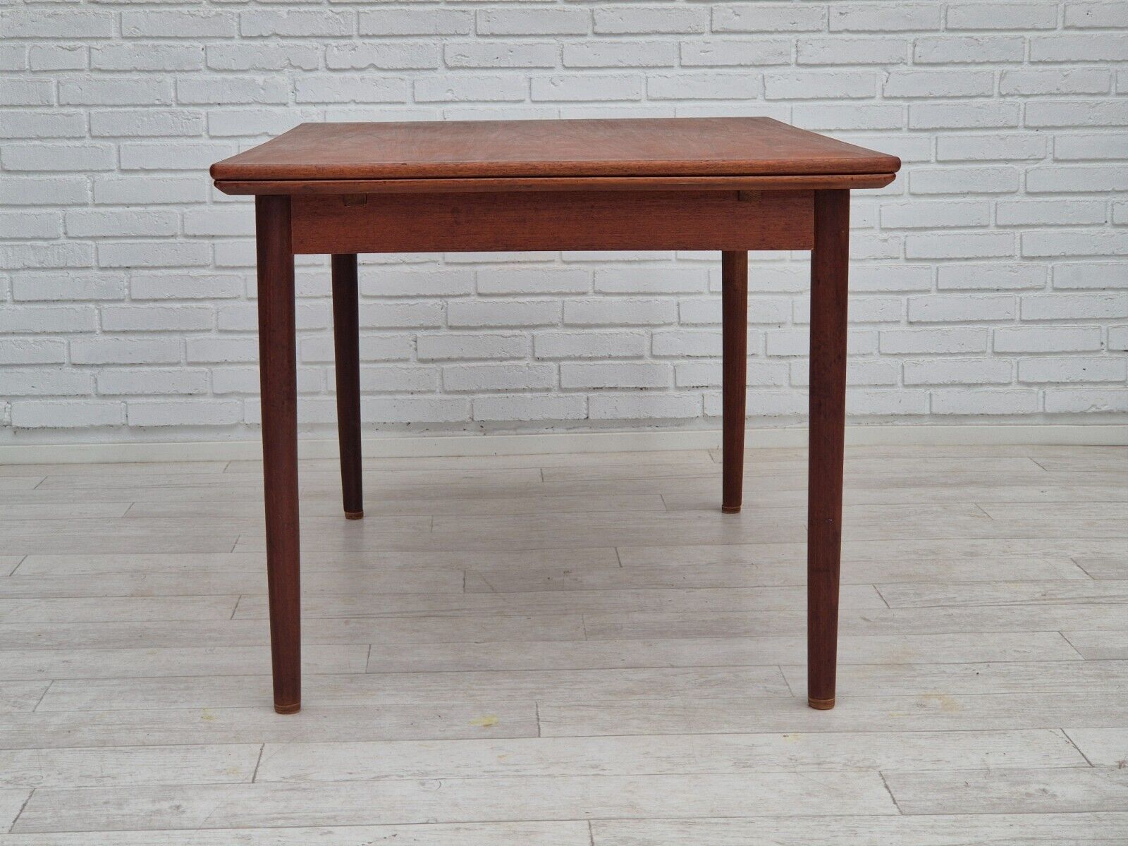 1970s Danish foldable dining table teak wood original condition