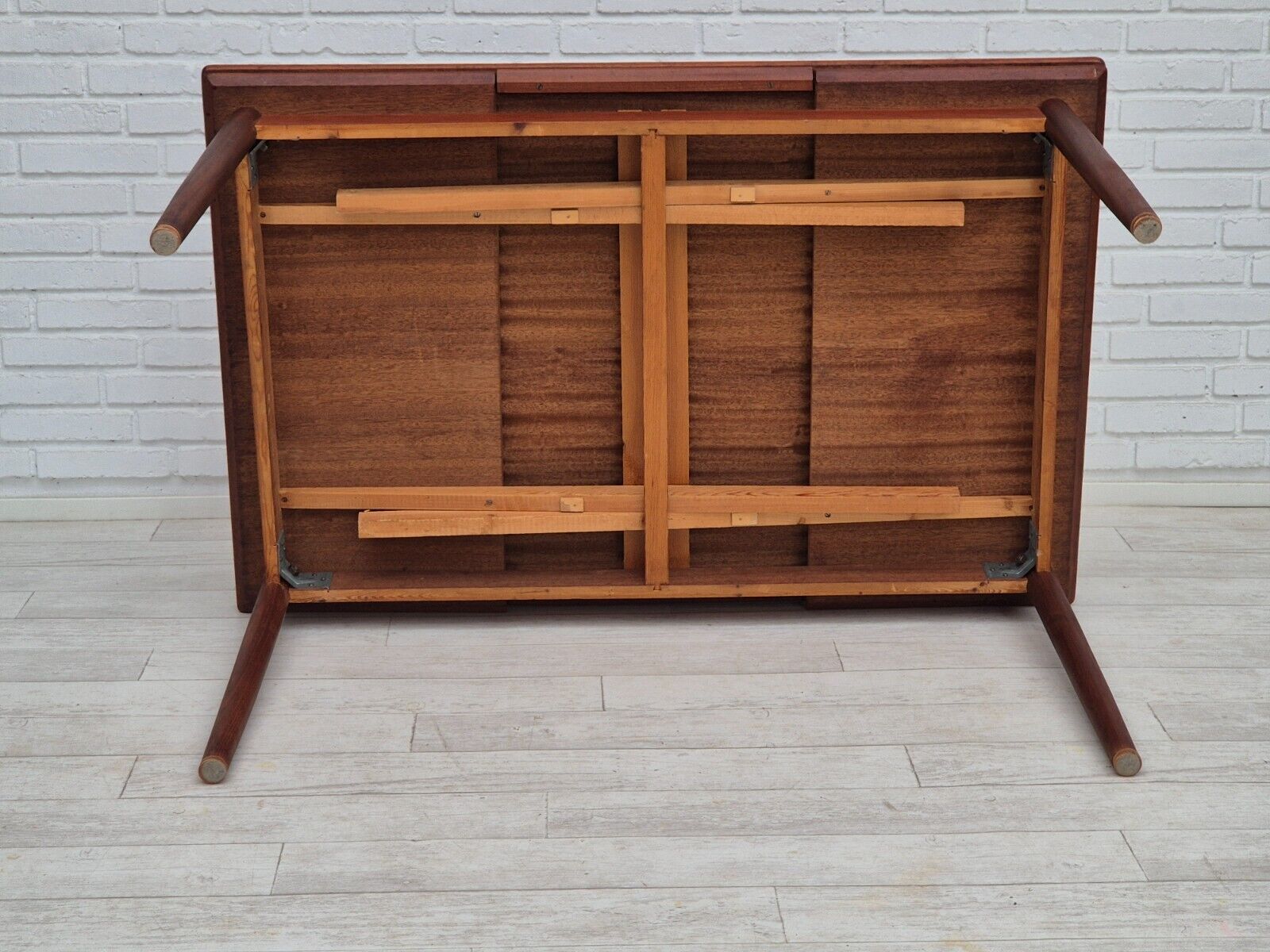 1970s Danish foldable dining table teak wood original condition