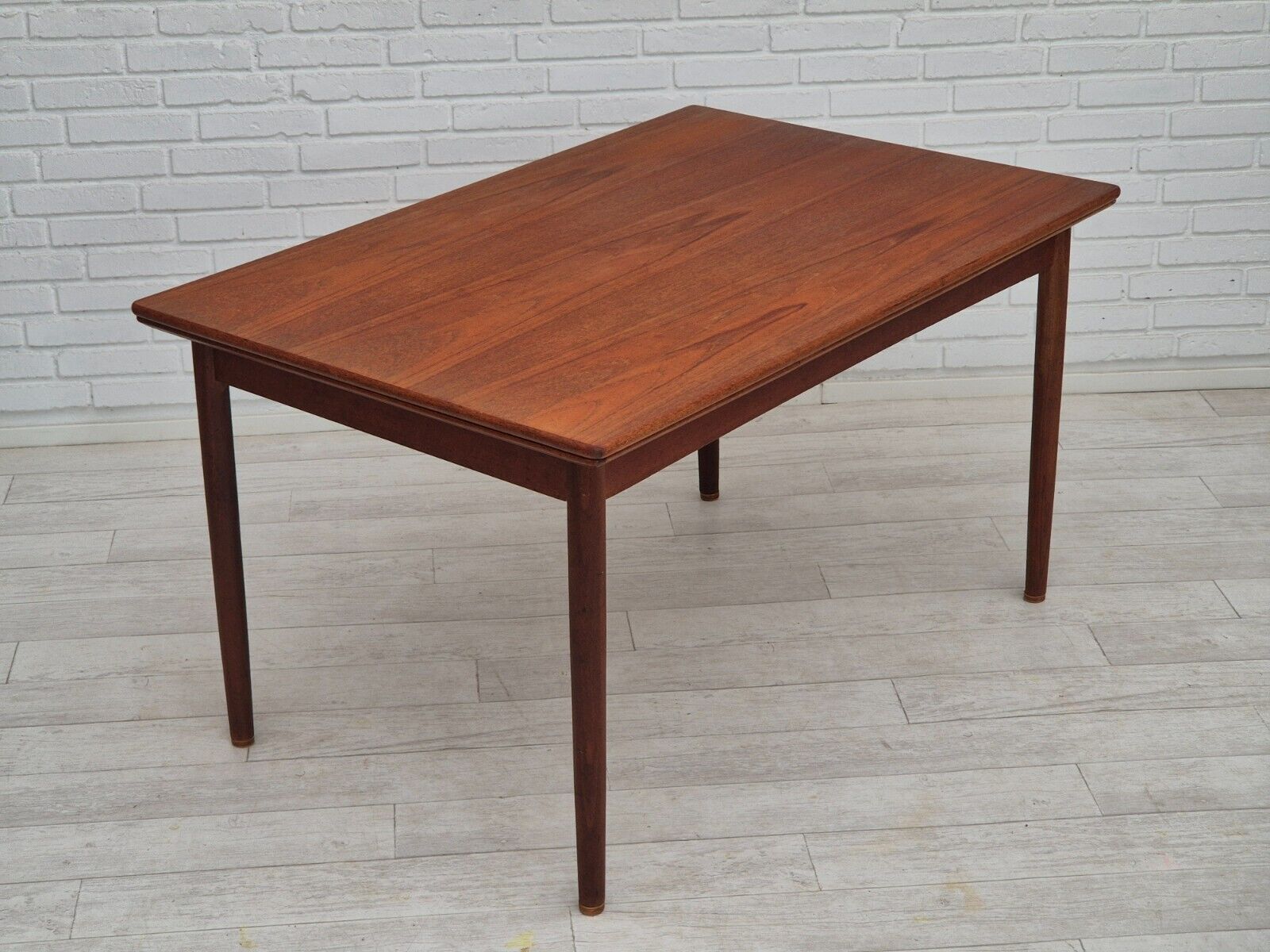 1970s Danish foldable dining table teak wood original condition