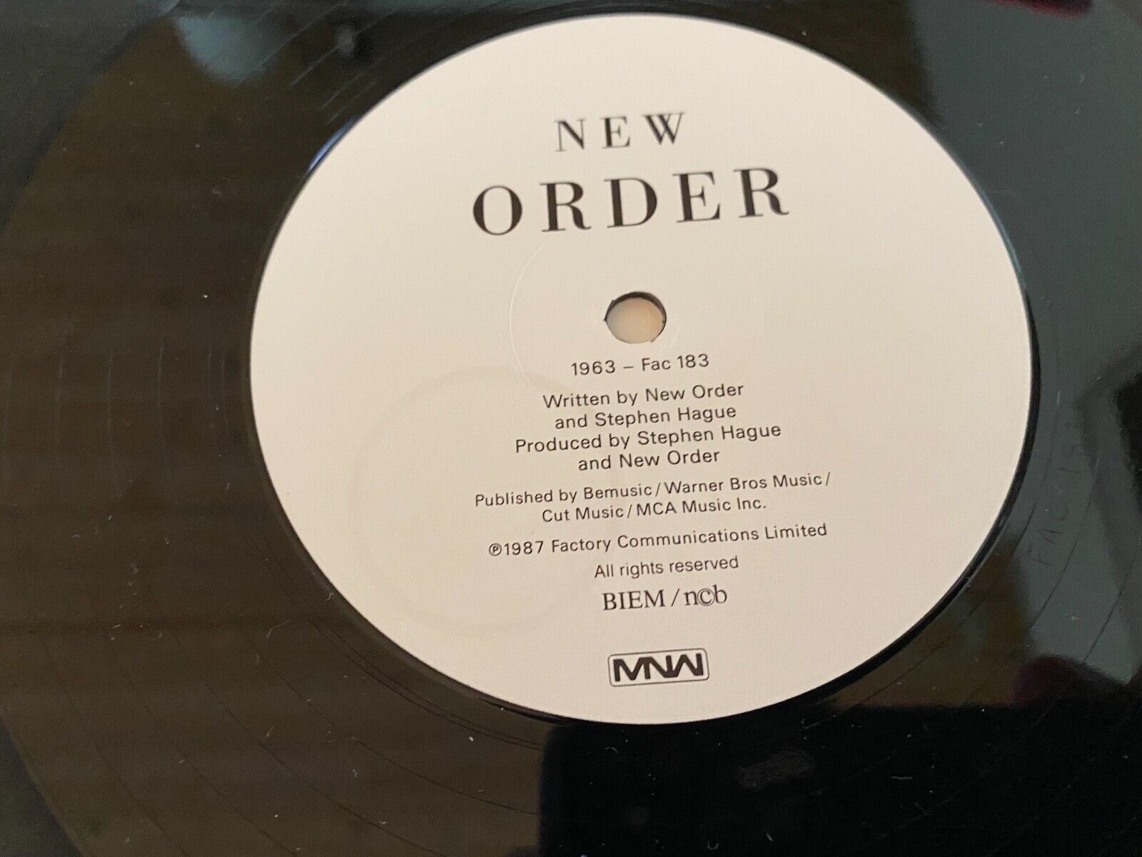 NEW ORDER "TRUE FAITH" FACTORY 1987 BIEM / NCB SWEDISH PRESSED 12" MAXI FACTORY*