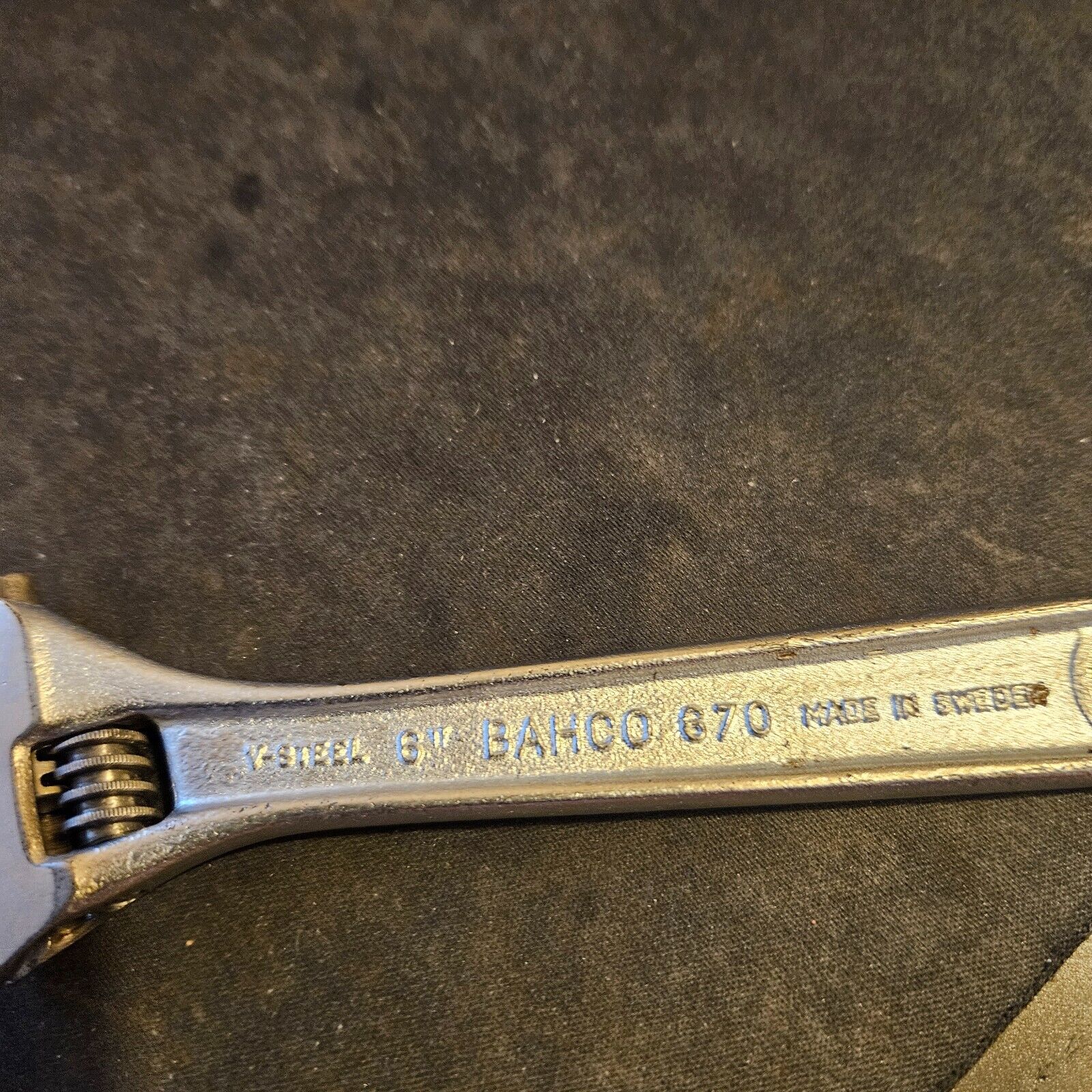 Rare Vintage 6" Bahco 670 adjustable wrench - Chrom plated