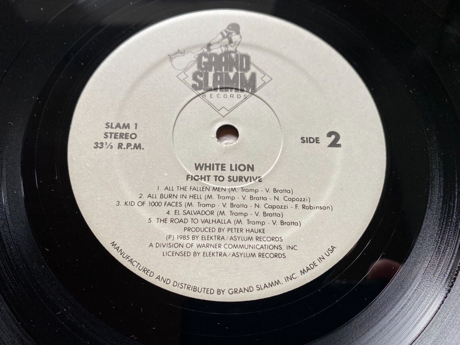 WHITE LION "FIGHT TO SURVIVE" 1985 10 TRACK VINYL LP CANADIAN PRESS GRAND SLAMM*