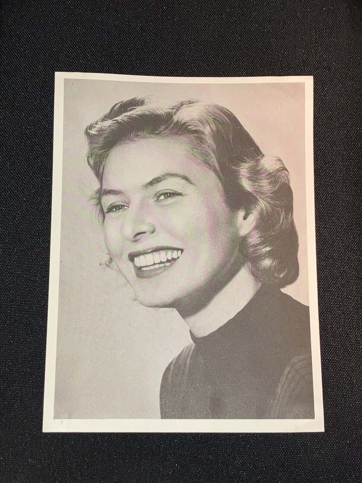 1958 HOLLYWOOD ACTOR INGRID BERGMAN CASABLANCA VINTAGE PHOTO CARD #3 SWEDEN