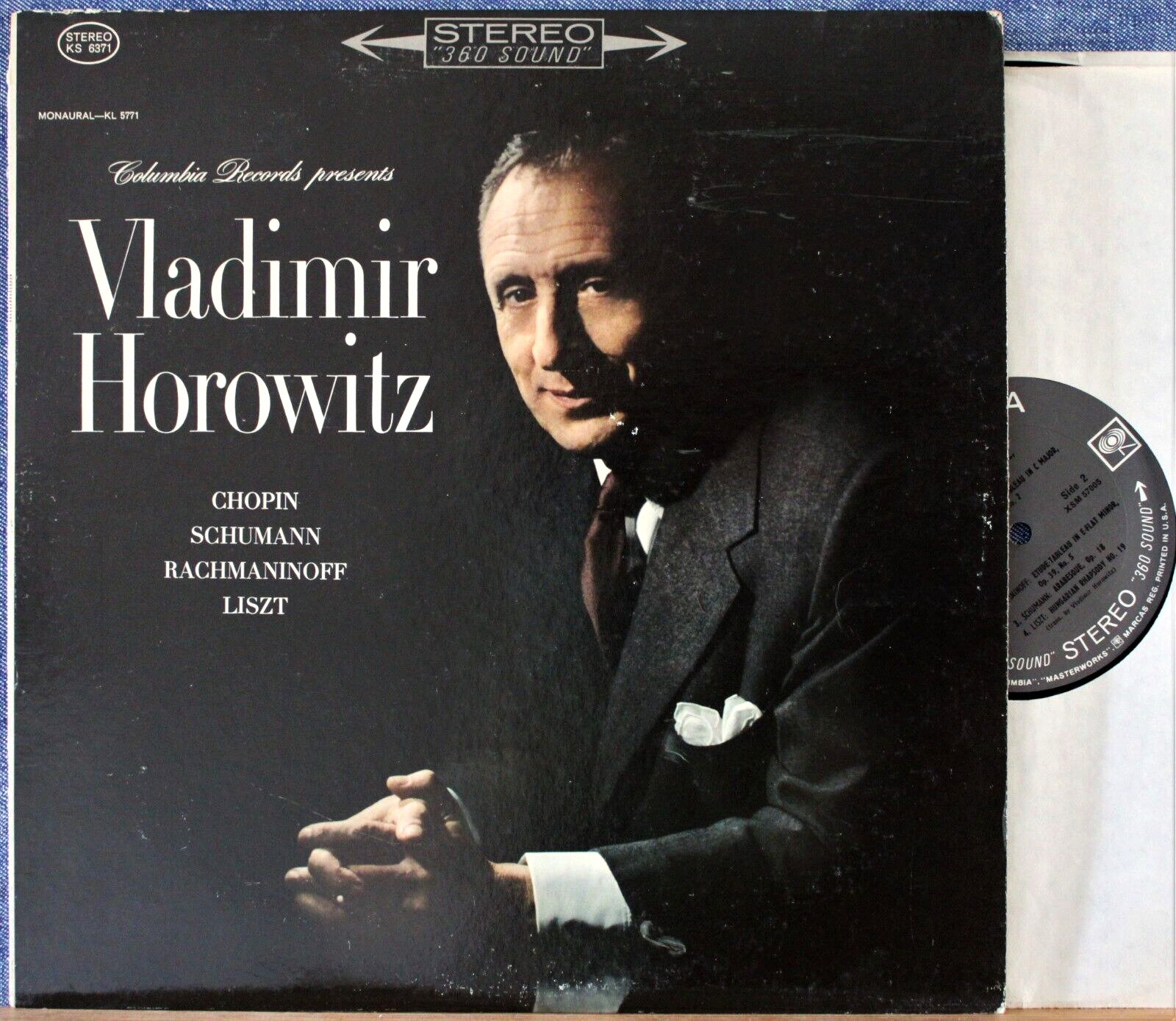 Horowitz Chopin (Sonata 2)+Schumann Rachmaninoff; Liszt Col KS 6371 2-Eye NM