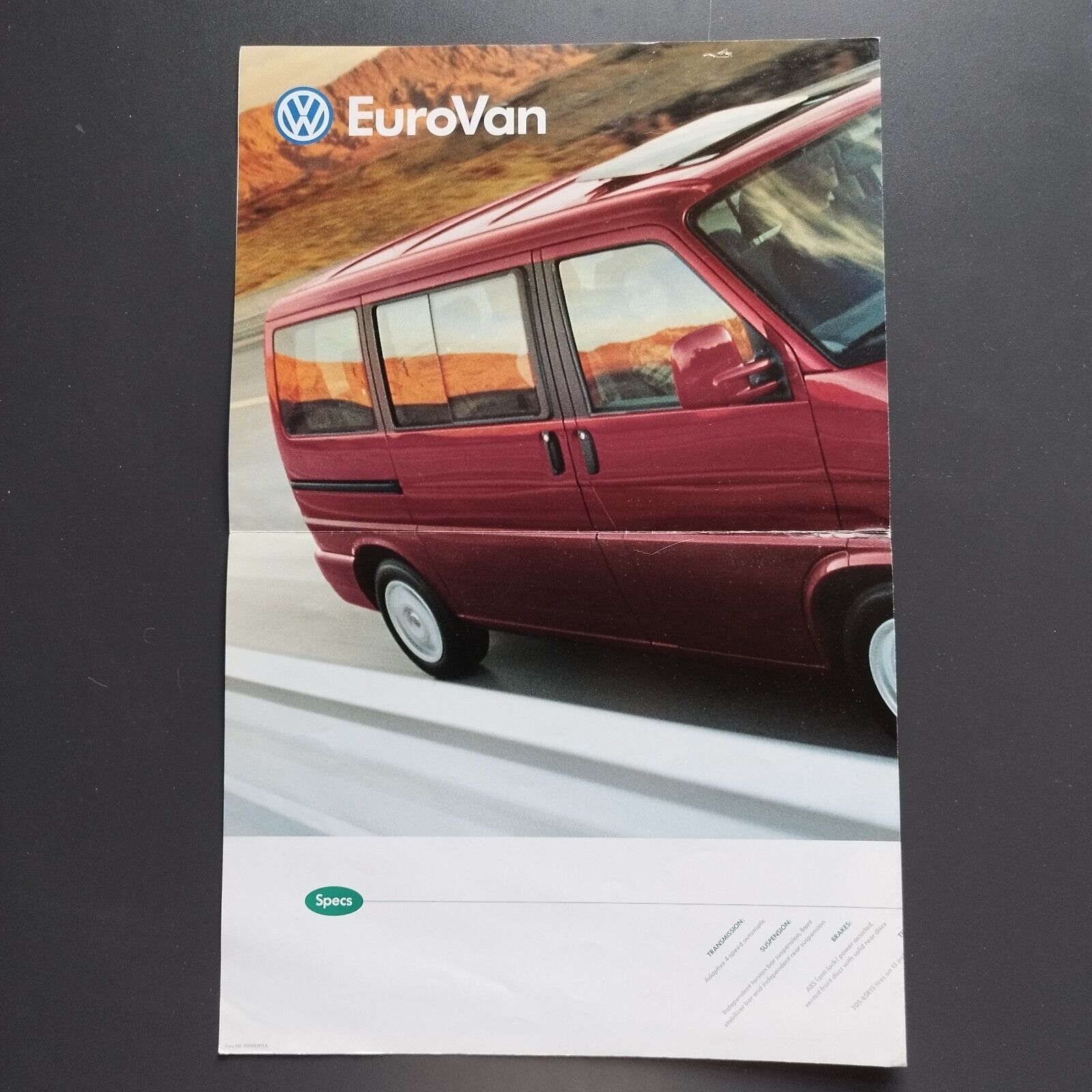 US fold-out catalog VW EUROVAN