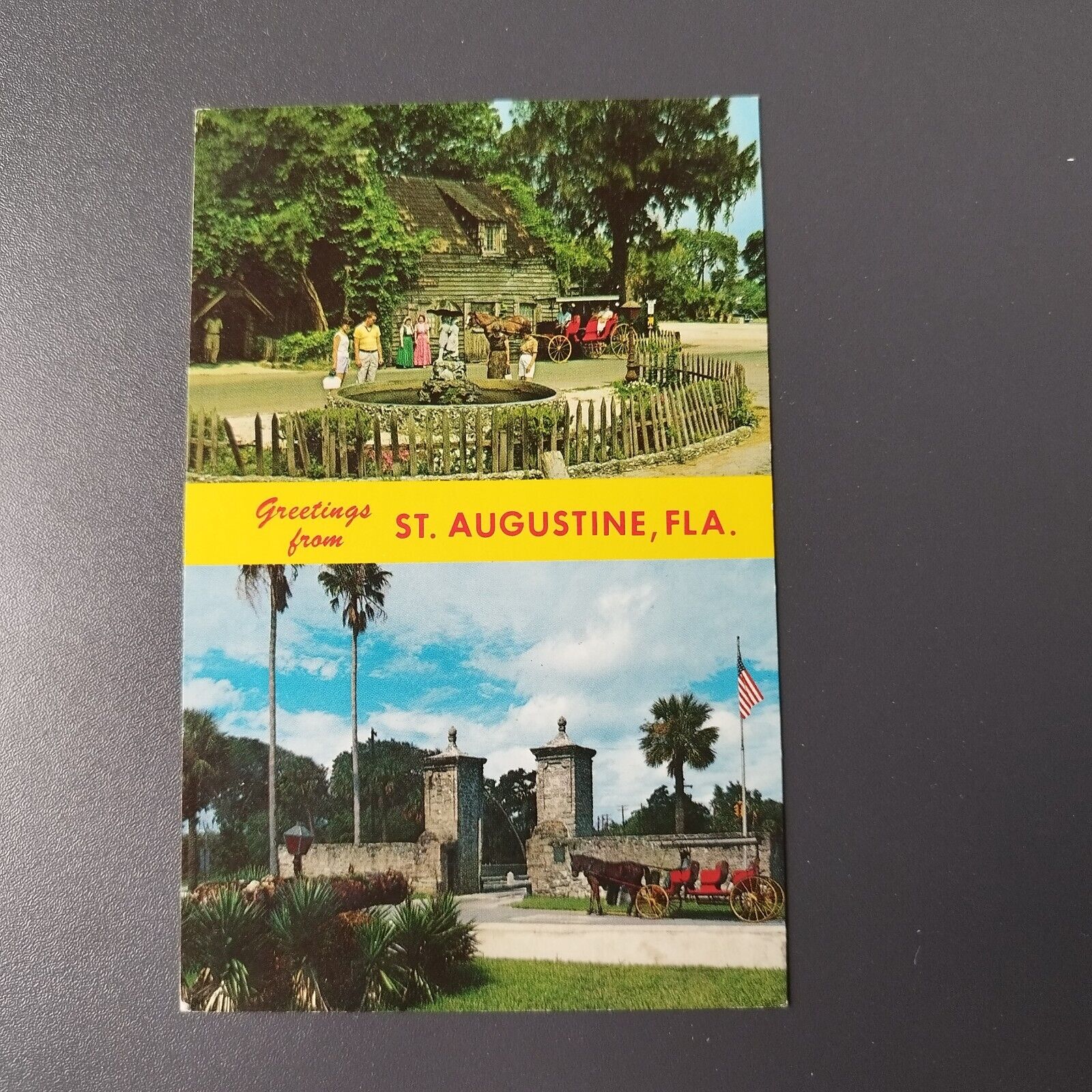 Florida Greetings from StAugustine Oldest wooden school houseOld City Gates