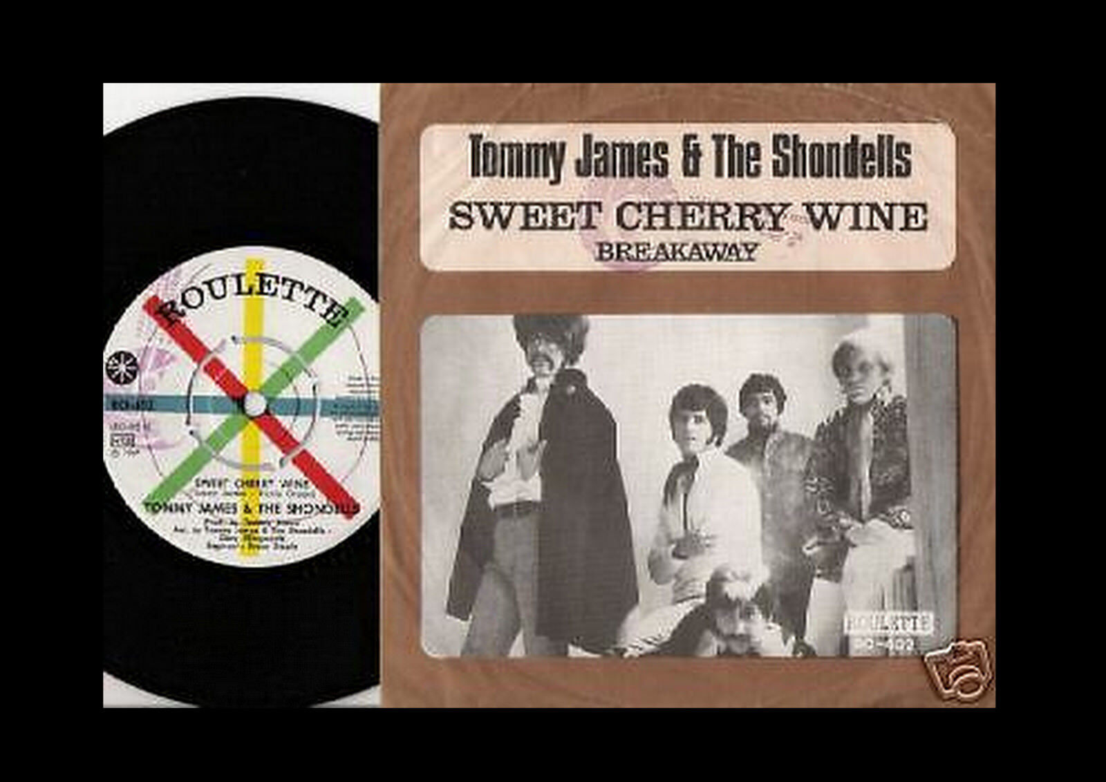 TOMMY JAMES  SHONDELLS  CHERRY WINE SWEDISH 45+PS 1969 MOD FREAKBEAT PSYCH