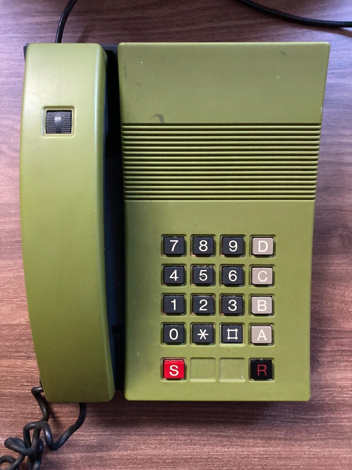 Kirk Comet DK80 Digitel 2000 Danish Design Green 1980s Desk Landline Phone