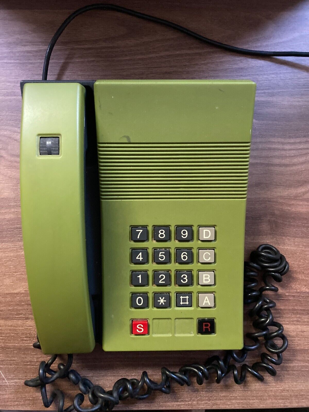 Kirk Comet DK80 Digitel 2000 Danish Design Green 1980s Desk Landline Phone