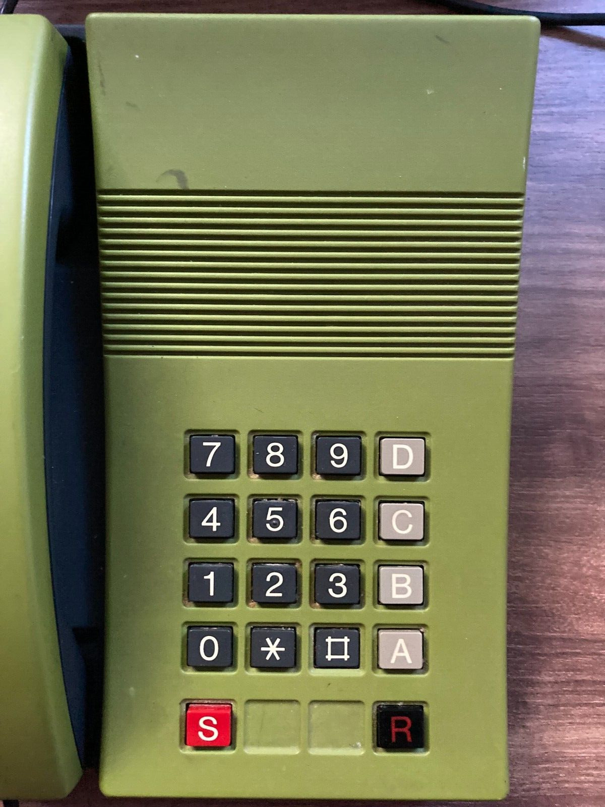 Kirk Comet DK80 Digitel 2000 Danish Design Green 1980s Desk Landline Phone