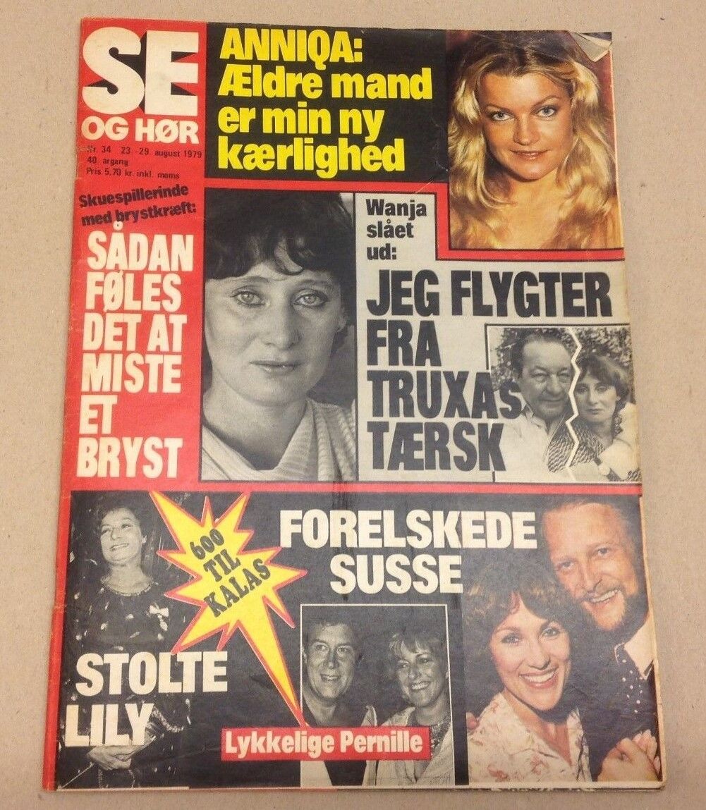 Poul McCartney Ex-Beatles Back Cover Vintage Danish Magazine 1979 "Se og Hoer"