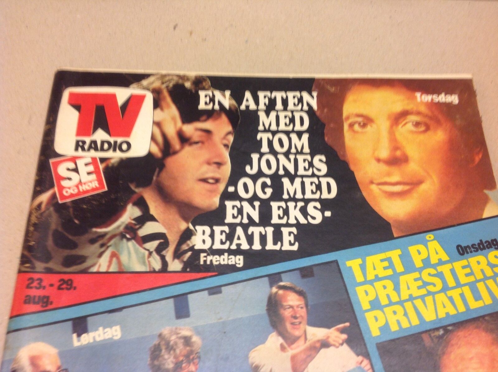 Poul McCartney Ex-Beatles Back Cover Vintage Danish Magazine 1979 "Se og Hoer"