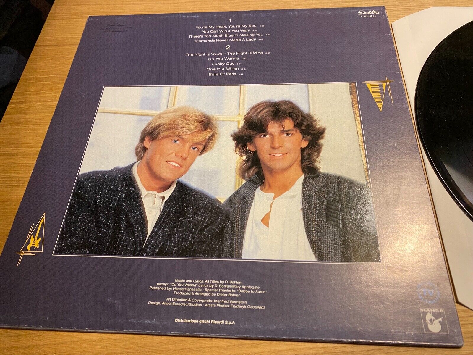 MODERN TALKING "THE 1ST ALBUM"  DELTA RECORDS 1985 9 TRACK LP ITALIAN PRESS SIAE