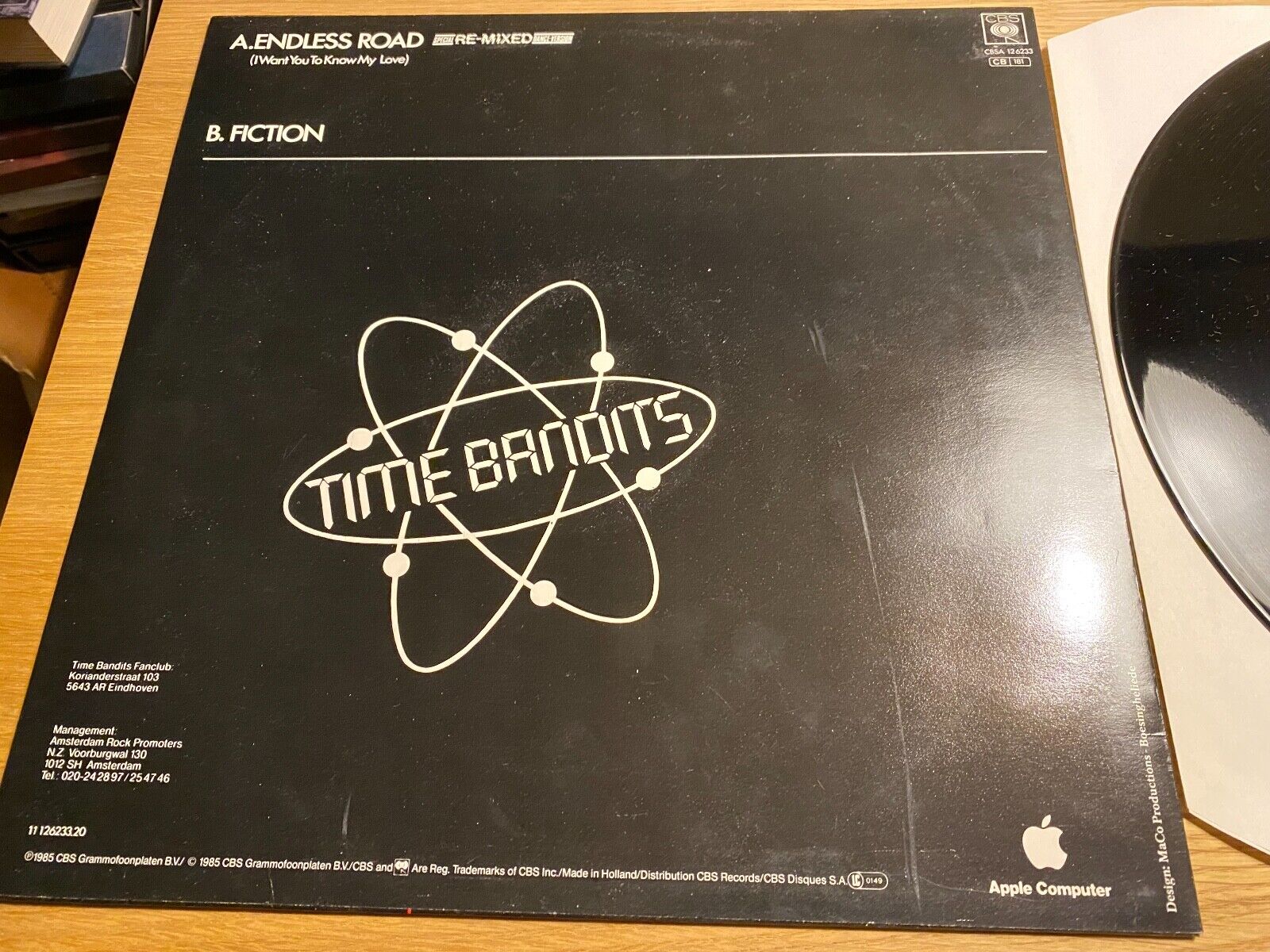 TIME BANDITS "ENDLESS ROAD" DANCE MIX 1985 CBS RECORDS 12" MAXI 45 RPM DUTCH OOP