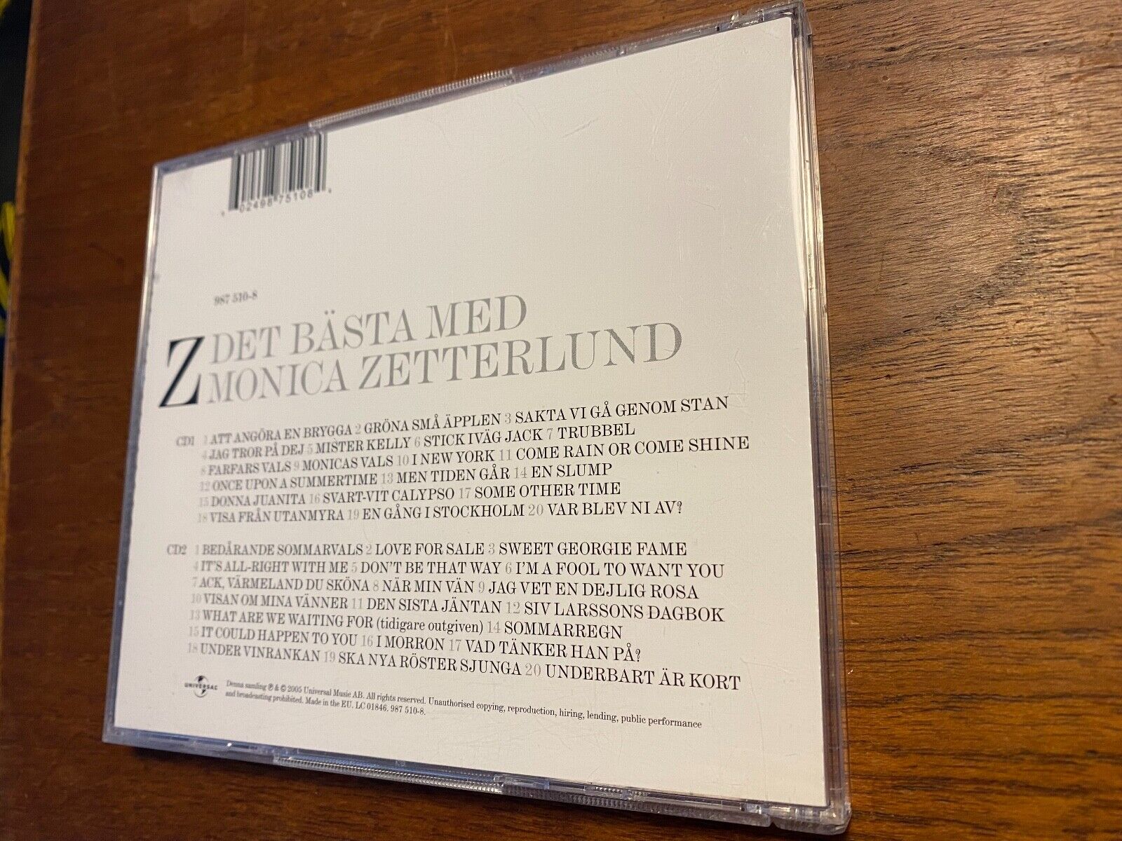 MONICA ZETTERLUND "DET BÂSTA MED" 2005 UNIVERSAL MUSIC AB 2 X CD SET40 SONGS OOP