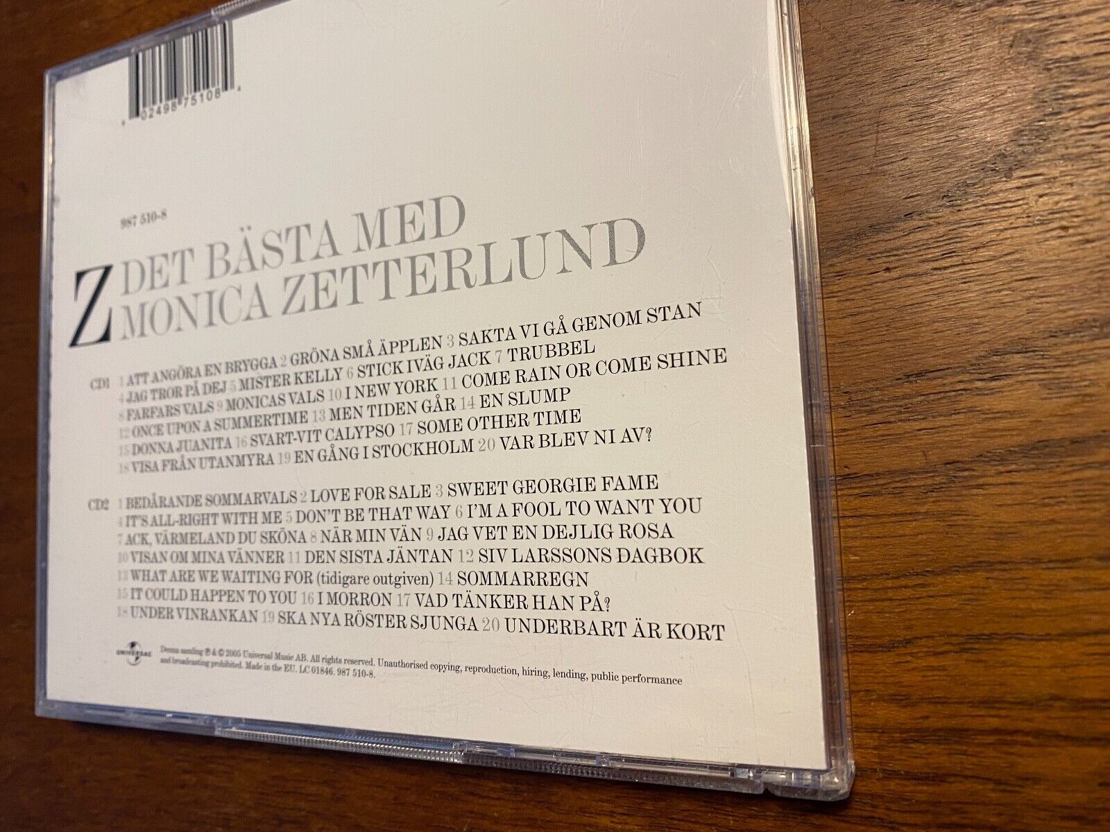 MONICA ZETTERLUND "DET BÂSTA MED" 2005 UNIVERSAL MUSIC AB 2 X CD SET40 SONGS OOP