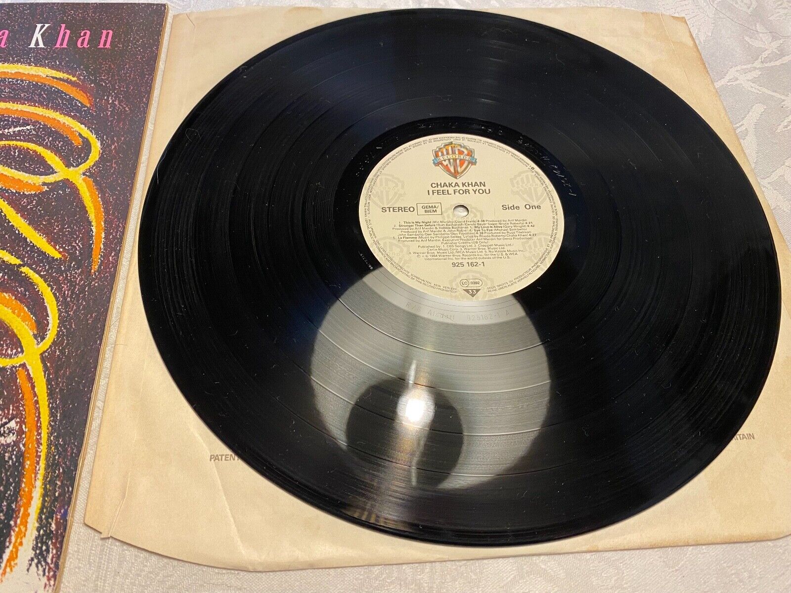 CHAKA KHAN / PRINCE "I FEEL FOR YOU" 1984 12" VINYL LP WARNER BROS RECORDS RAR