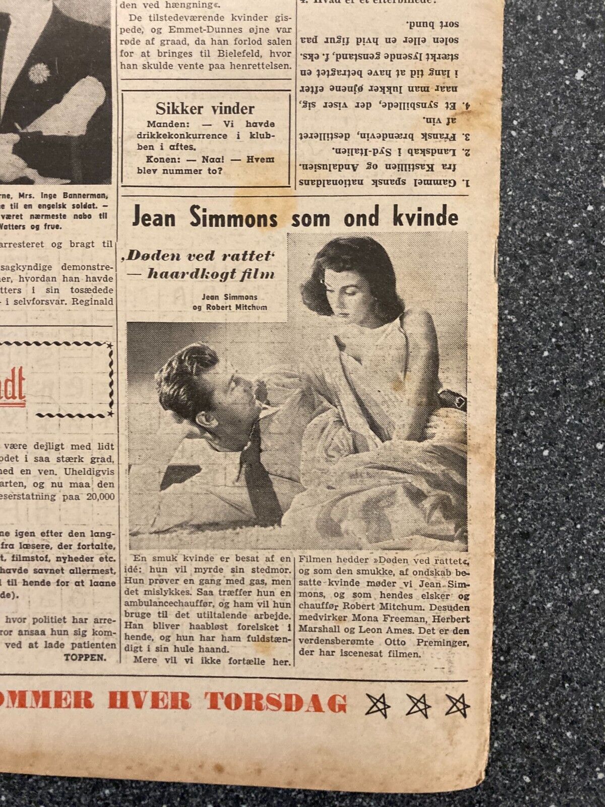 Martine Carol Noel Roquevert Ann Miller Danish Magazine 1955 "Verden Rundt"