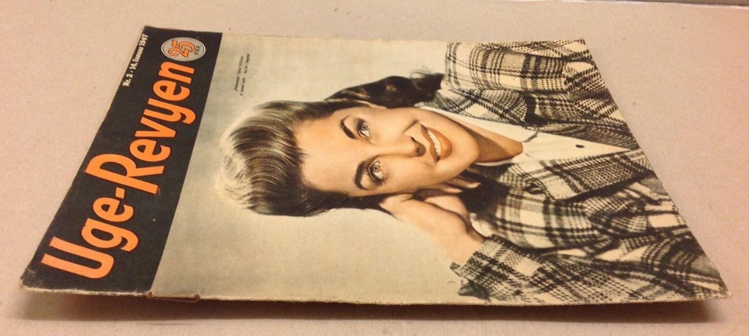 Esther Williams Front Cover Original Vintage Danish Magazine 1947 "Uge-Revyen"