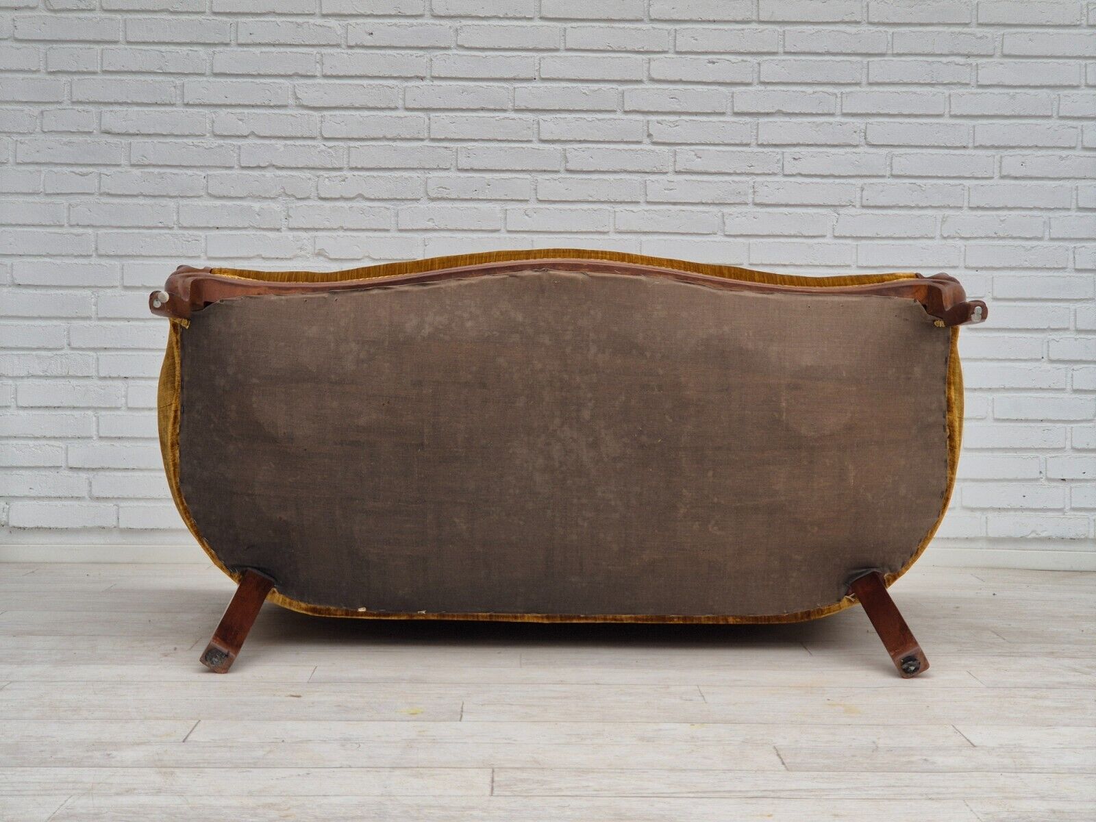 1950s Danish sofa vintage furniture velour very good condition wood