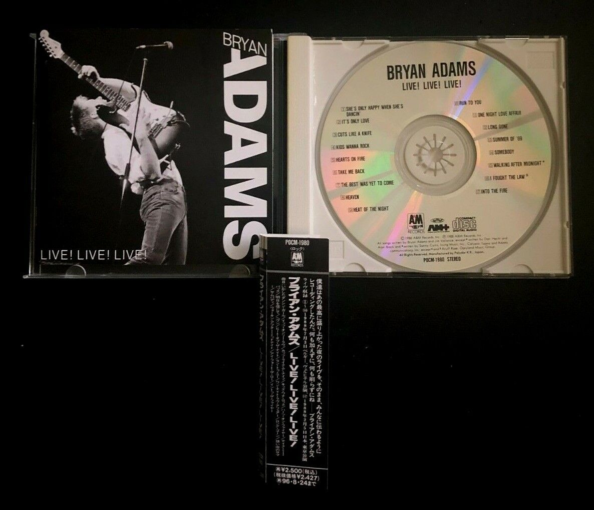 BRYAN ADAMS ''LIVE! LIVE! LIVE!'' - JAPAN CD -  LIVE RECORDING 1988