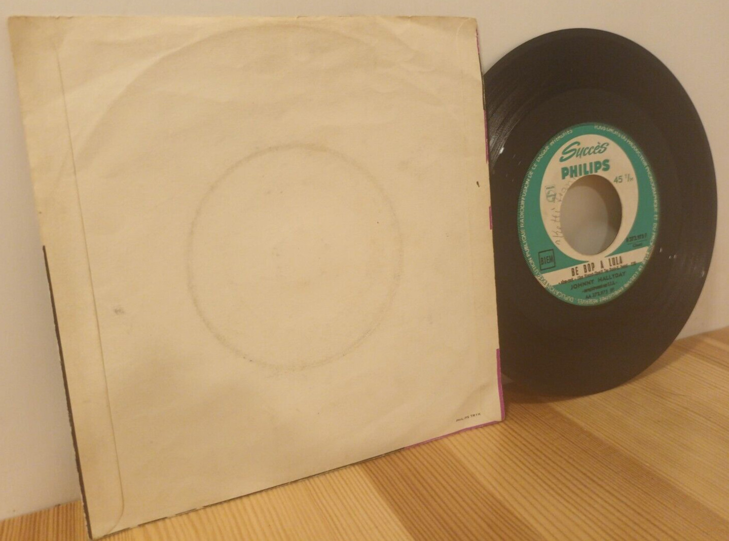 JOHNNY HALLYDAY I Got A Woman /Be Bop A ULTRA RARE Danish PS PICTURE SLEEVE 45