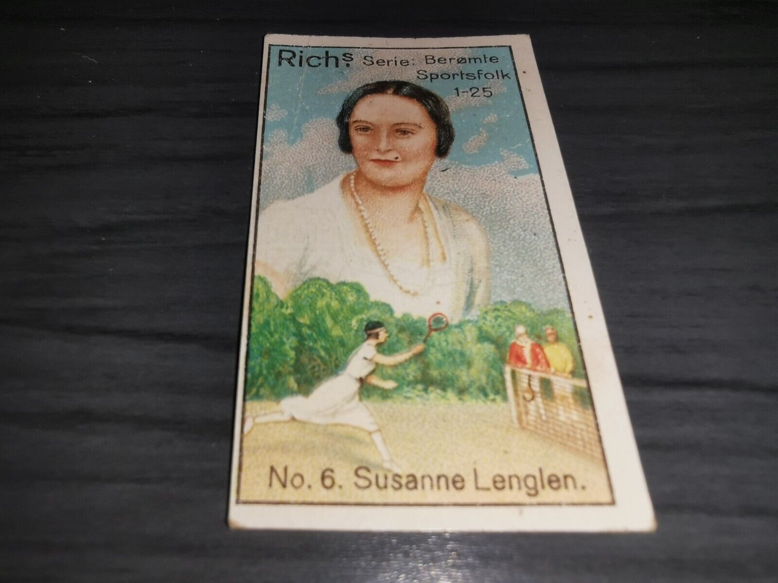 Suzanne Lenglen 1927 Richs Serie sportsfolk card Danish Version # 6