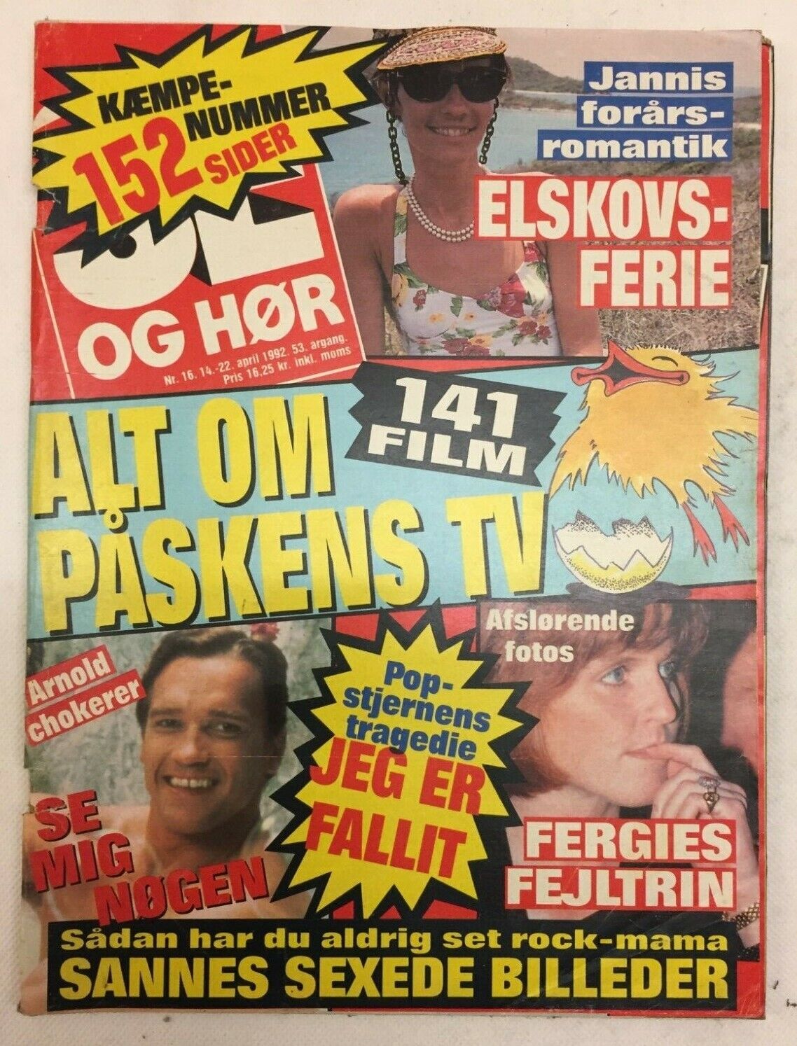 Sarah Fergie Ferguson Schwarzenegger Vtg Danish Magazine 1992 "Se og Hoer"