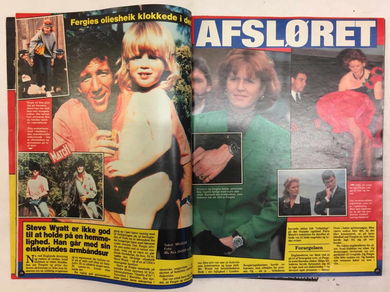 Sarah Fergie Ferguson Schwarzenegger Vtg Danish Magazine 1992 "Se og Hoer"