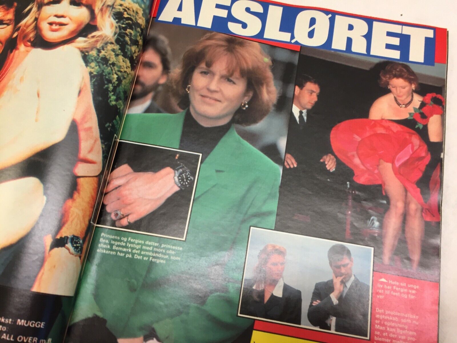 Sarah Fergie Ferguson Schwarzenegger Vtg Danish Magazine 1992 "Se og Hoer"