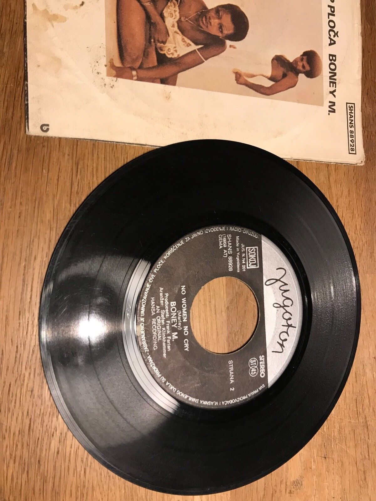 BONEY M "DADDY COOL / NO WOMAN NO CRY" JUGOTON RECORDS SOKOJ MADE IN YOGOSLAVIA*