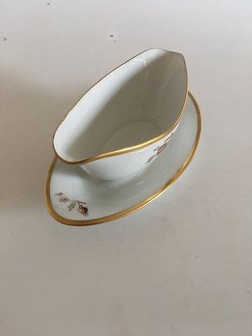 Royal Copenhagen RC Brown Rose Gravy Boat No 688/9344