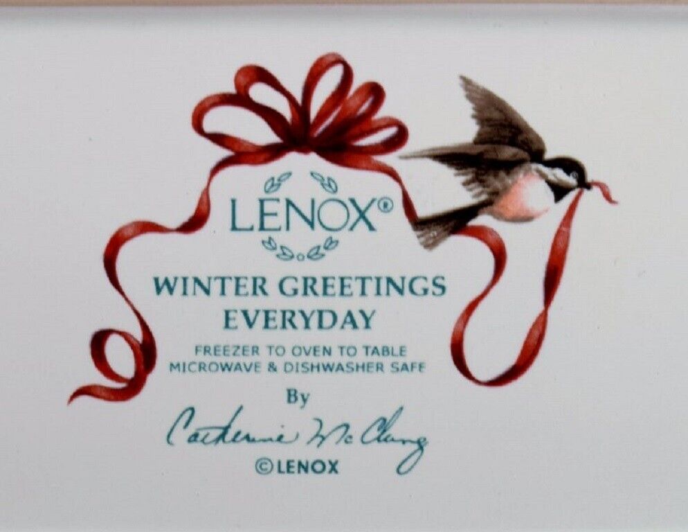 Catherine McClung for Lenox "Winter greetings everyday" Two large dishes