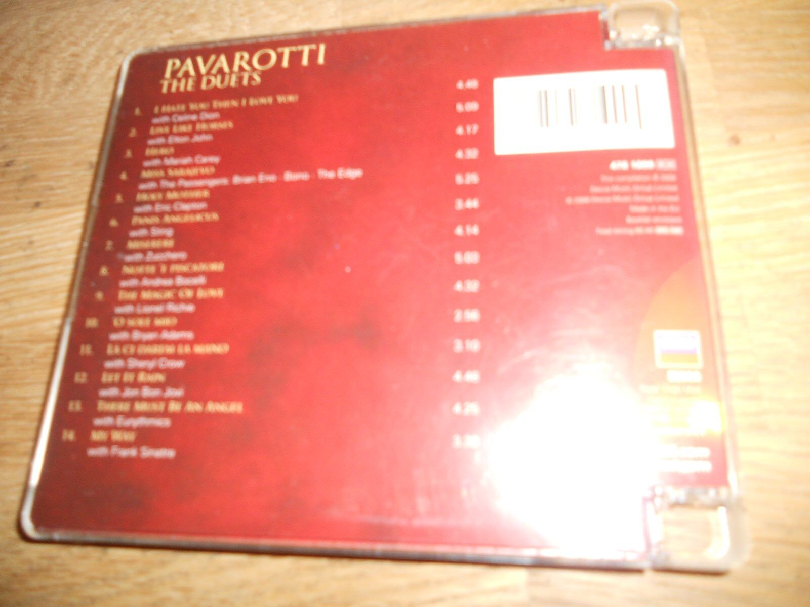 PAVAROTTI "THE DUETS" 2008 CD ALBUM 14 TRACKS DECCA RECORDS FRANK SINATRA STING*