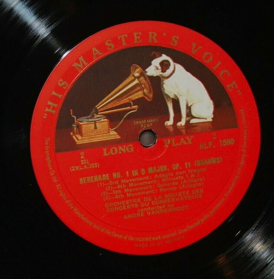 BRAHMS Serenade NO 1 In D Major ANDRÉ VANDERNOOT LP HMV ALP1590 SUPER RARE!