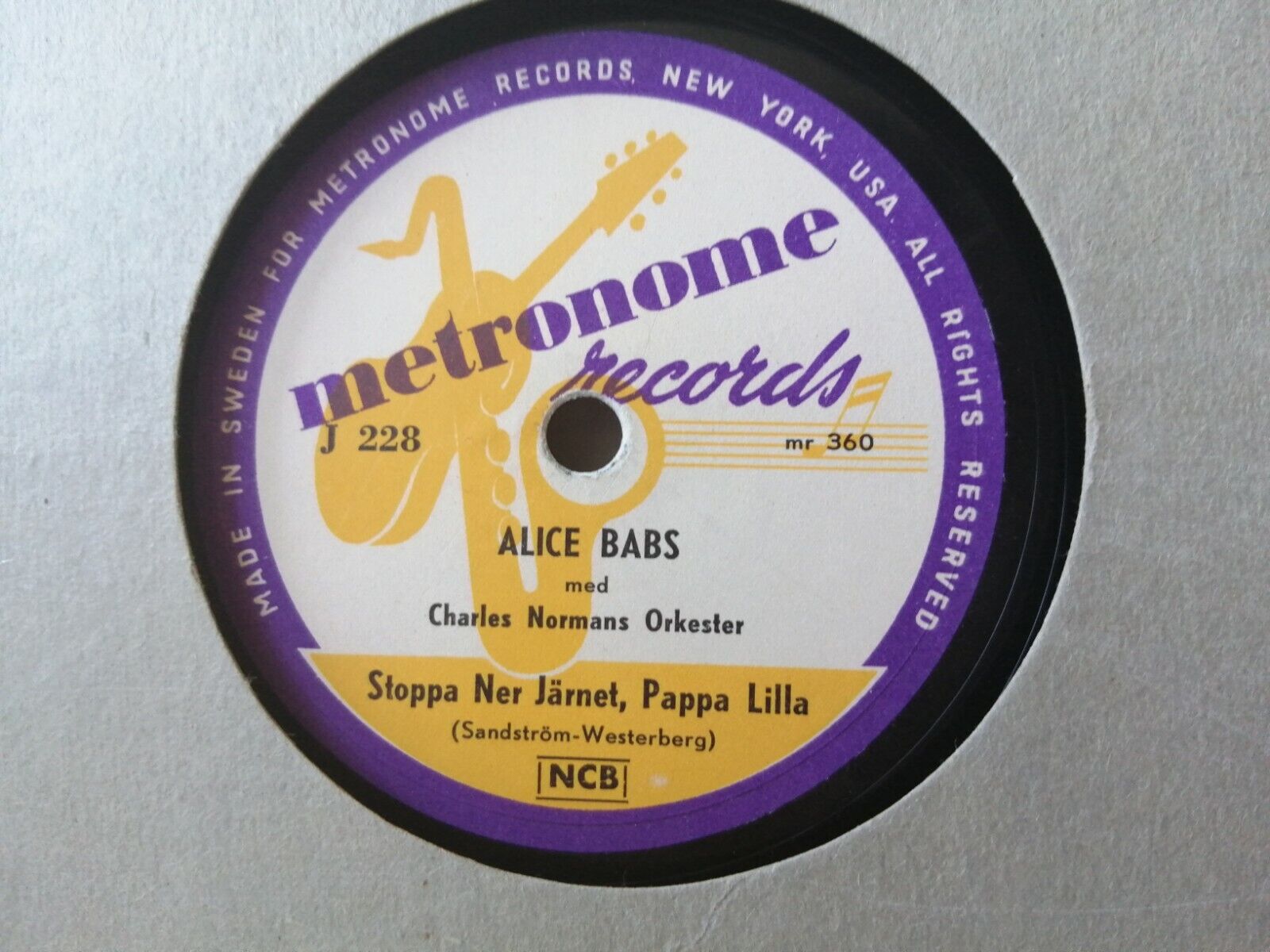 78 rpm shellacALICE BABSJag Ville Bli En Cowboys Flicka/Stoppa Ner Järnet