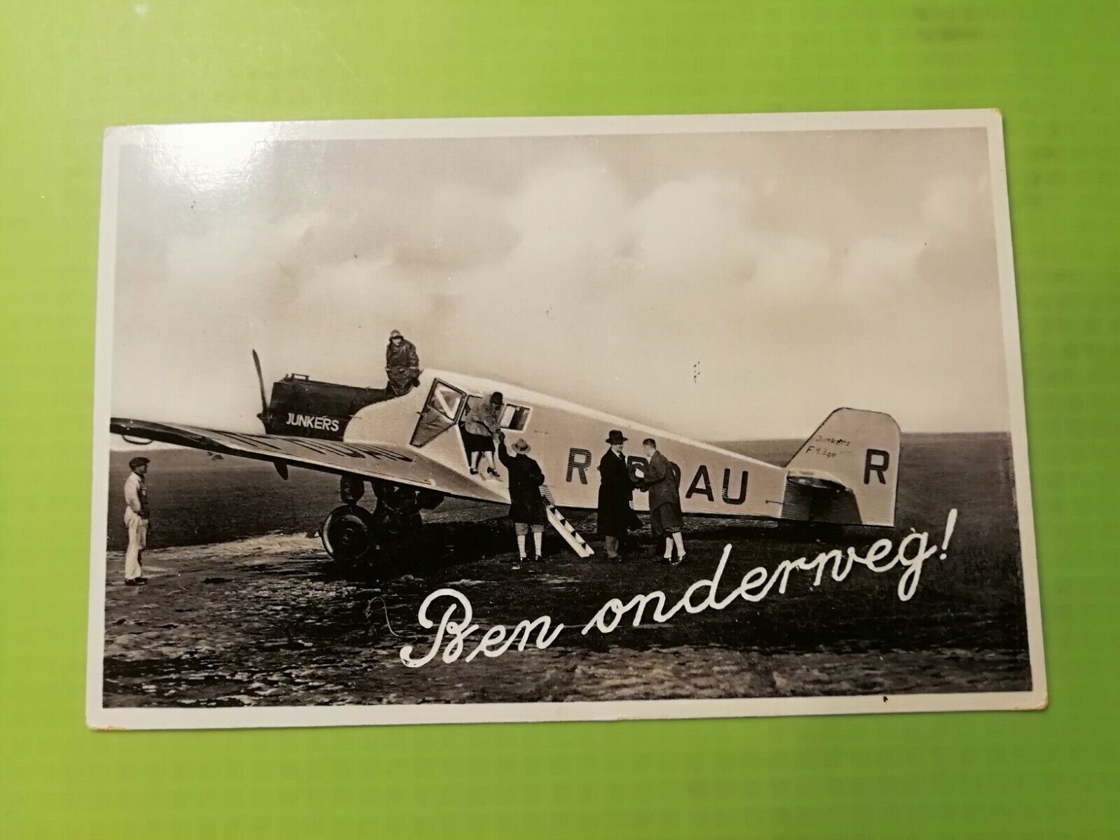 Aviation postcardNetherlands "Ben onderweg !"  Posted 1940-50 maybe