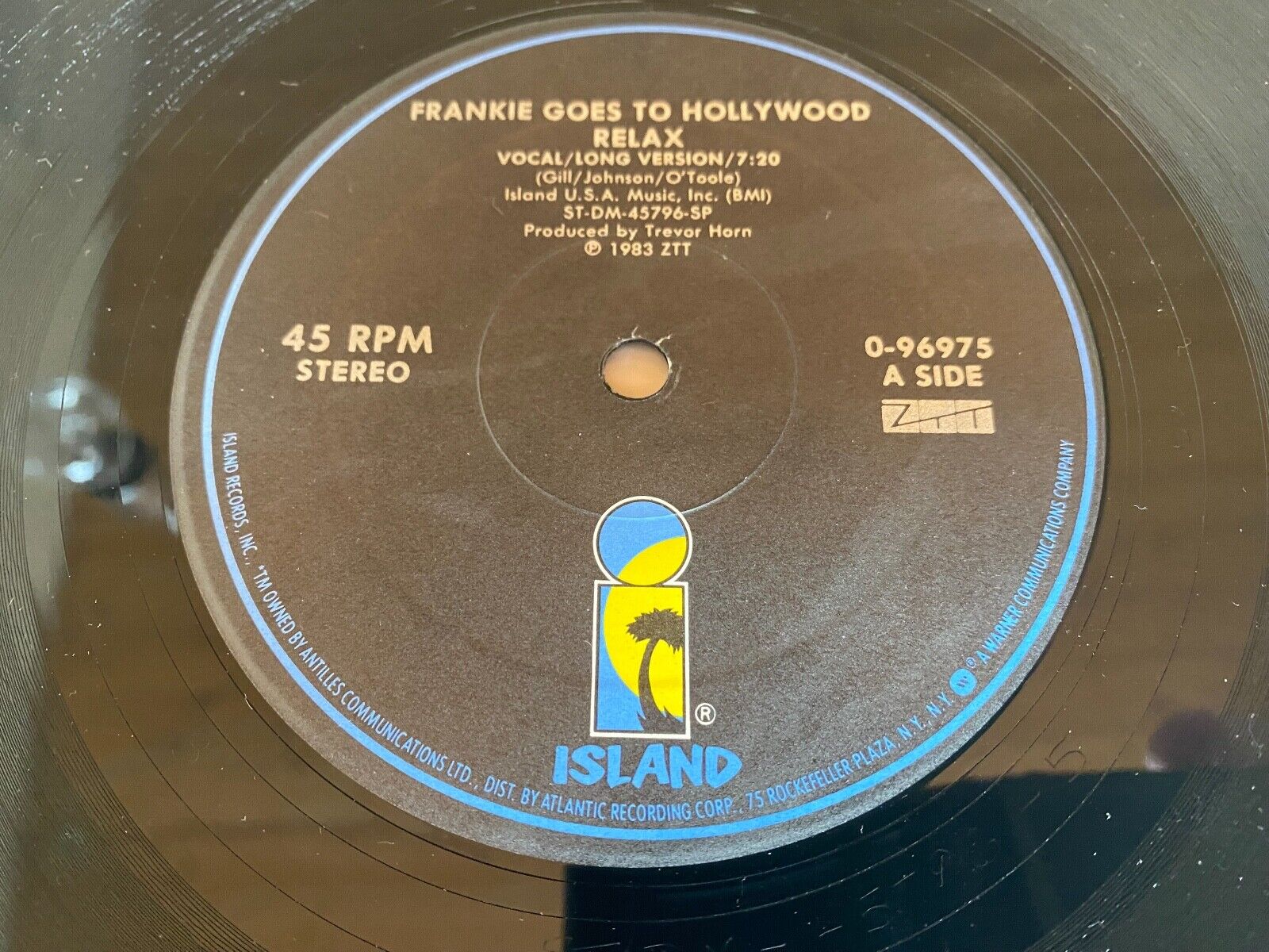 FRANKIE GOES TO HOLLYWOOD "RELAX" 1983 ZTT  ISLAND RECORDS USA 12" MAXI SINGLE*