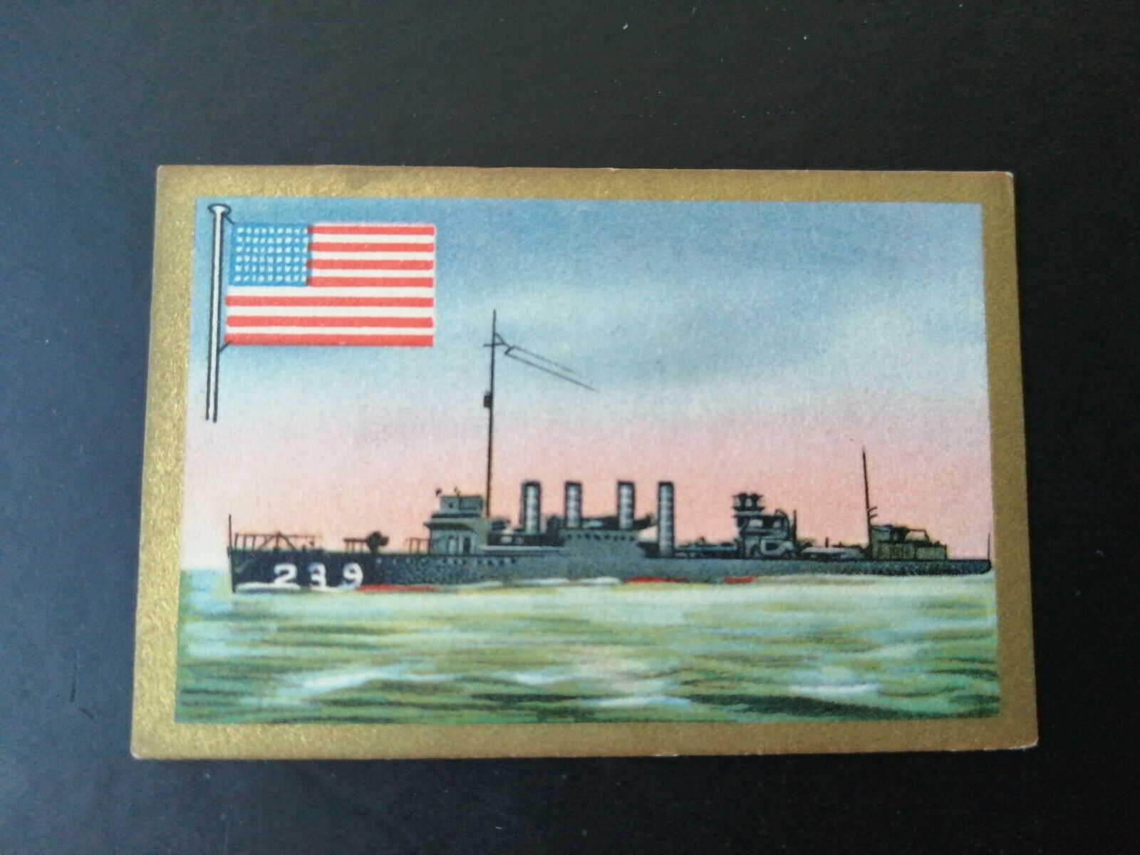 German SABA tobacco ship trading card 1931-33No 224 " N 239 Overton" USA