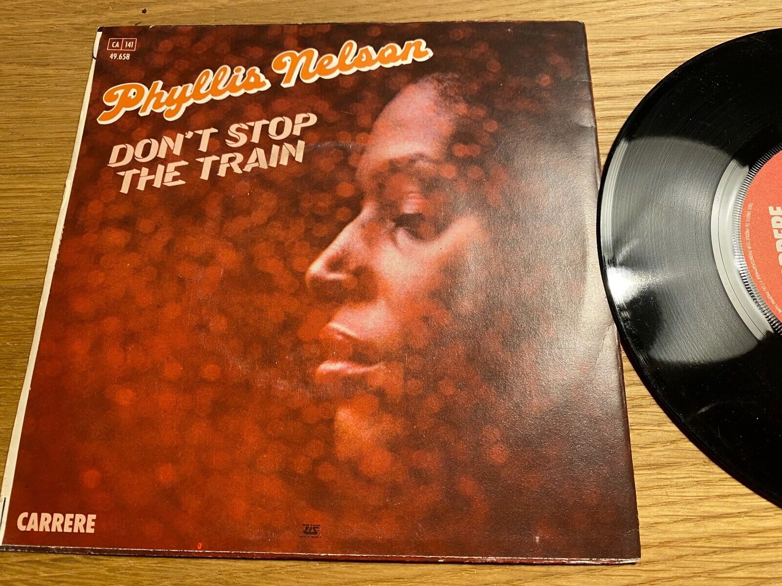 PHYLLIS NELSON "DON´T STOP THE TRAIN/SIXTEEN" 1980 FRENCH PRESSED SINGLE CARRERE