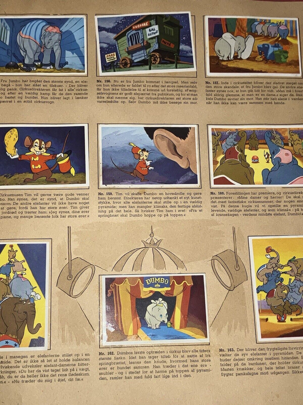 1956 Disney Cards Danish Lady and the Tramp Bambi + Dumbo Rich’s Complete Album