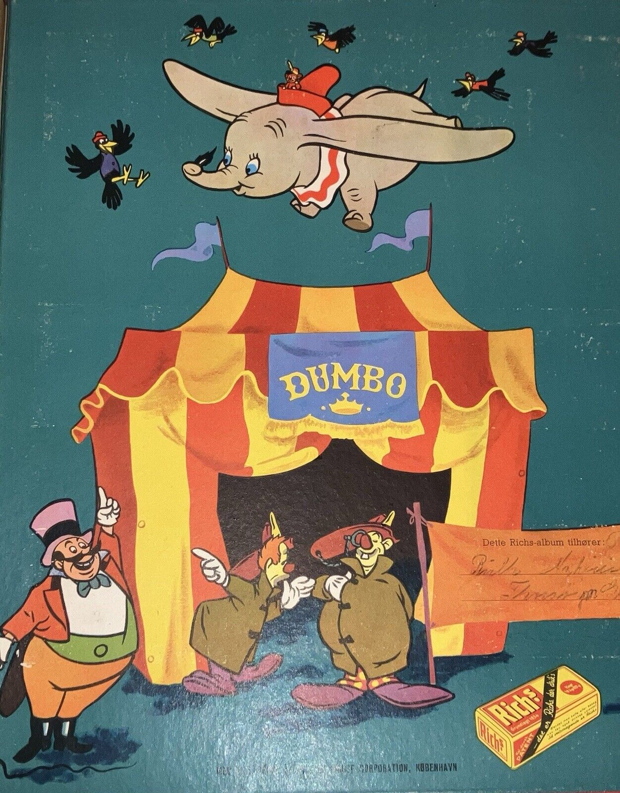 1956 Disney Cards Danish Lady and the Tramp Bambi + Dumbo Rich’s Complete Album