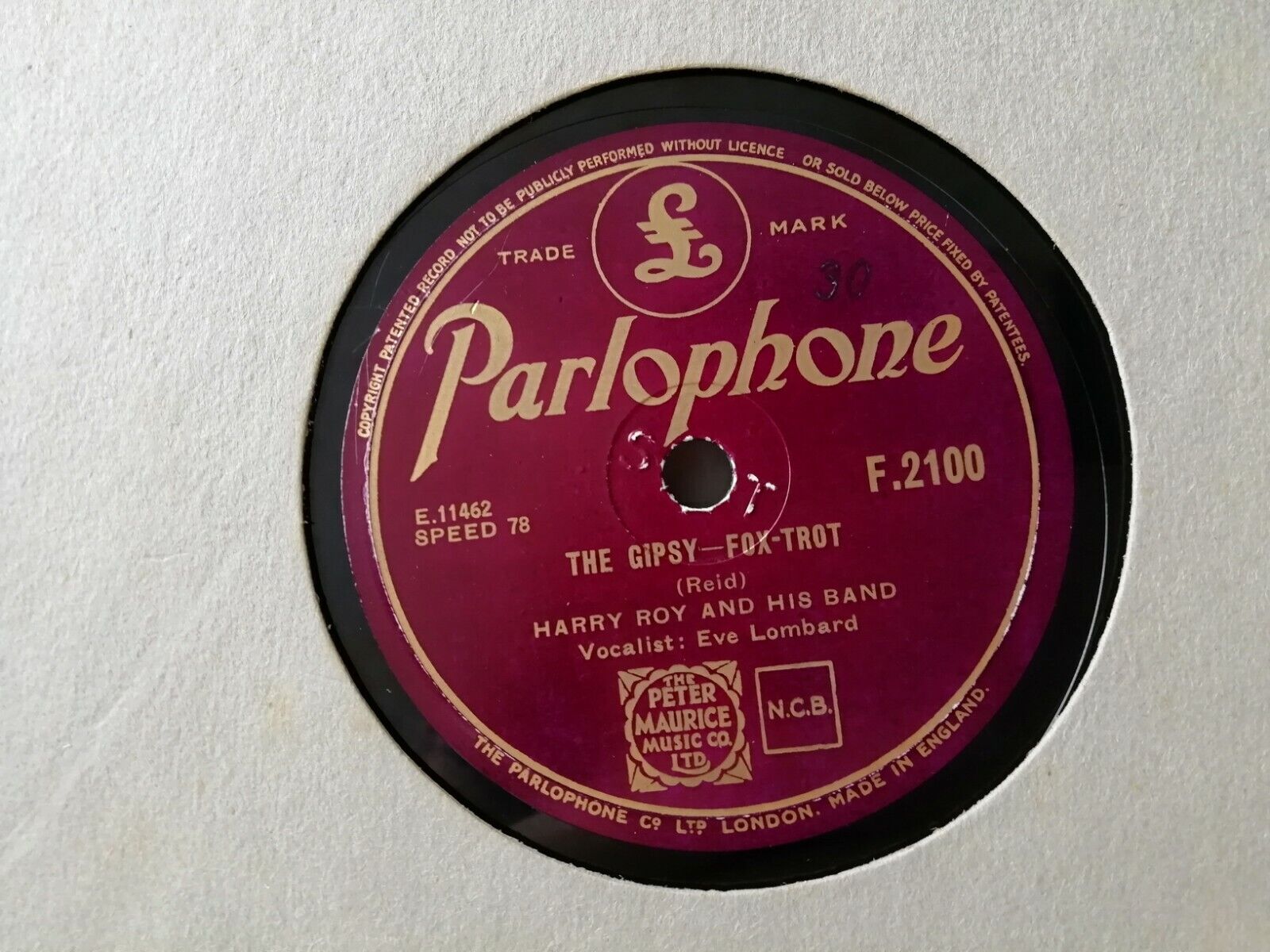 78 rpmHarry Roy And His BandManana-BeguineThe Gypsy-Fox-TrotParlophone