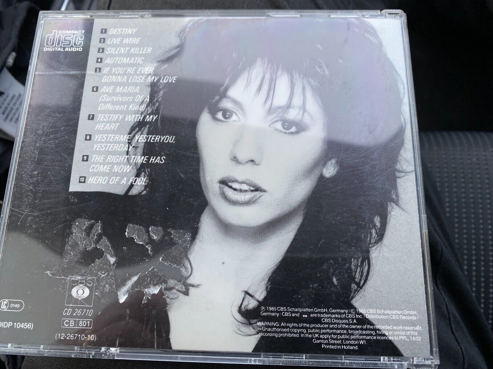 JENNIFER RUSH "MOVIN´" 1985 CD ALBUM 10 TRACK CBS RECORDS AUSTRIA 1 PRESSING AU