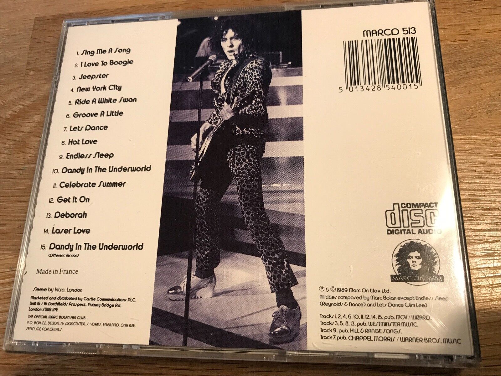 MARC BOLAN T-REX "THE MARC SHOW" 1989 CD ALBUM 15 TRACKS 1 PRESSING FRANCE RARE