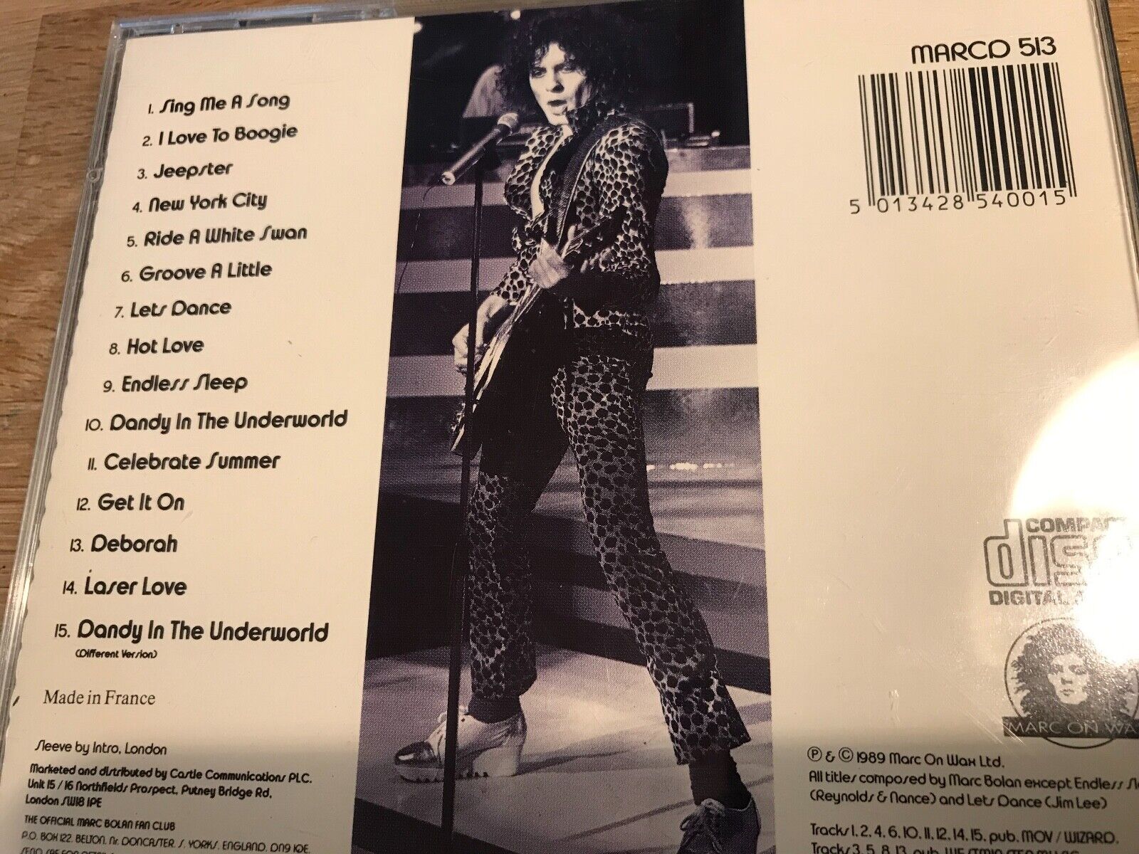 MARC BOLAN T-REX "THE MARC SHOW" 1989 CD ALBUM 15 TRACKS 1 PRESSING FRANCE RARE