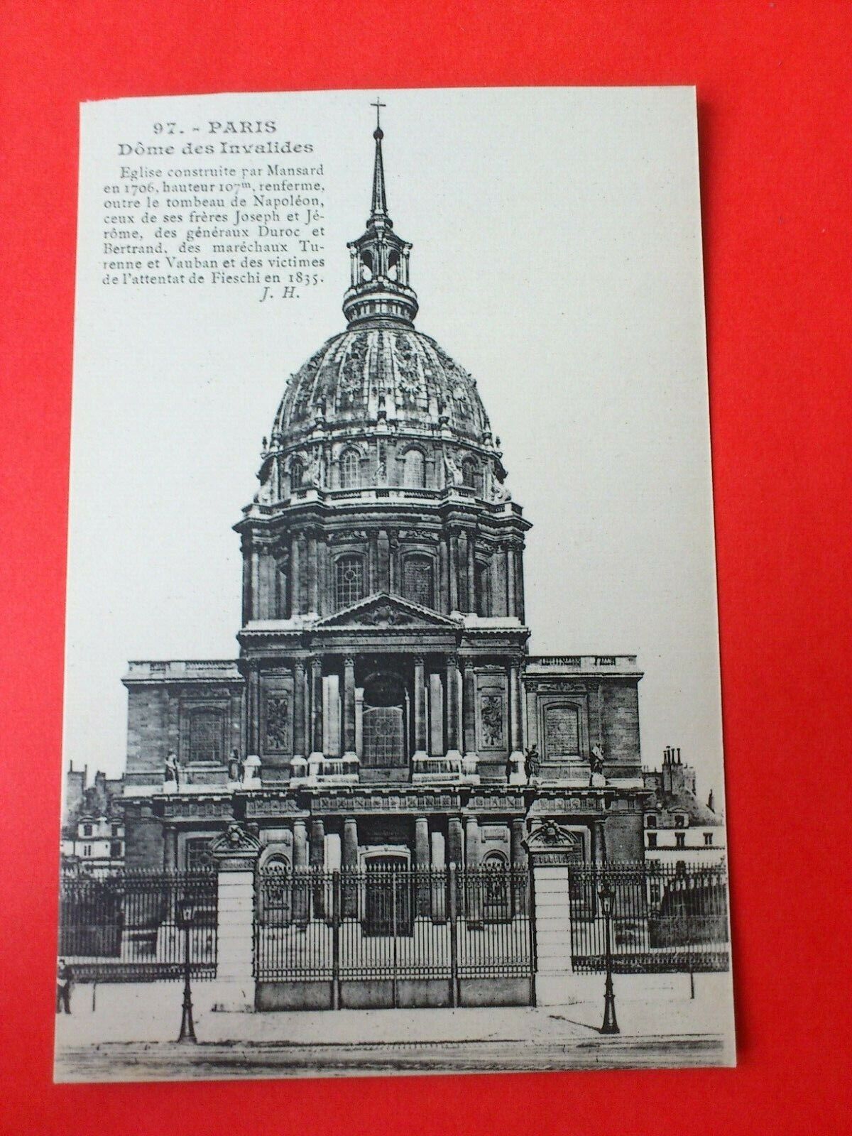 Vintage Postcard FranceParisDôme des Invalides Unposted ca 1910