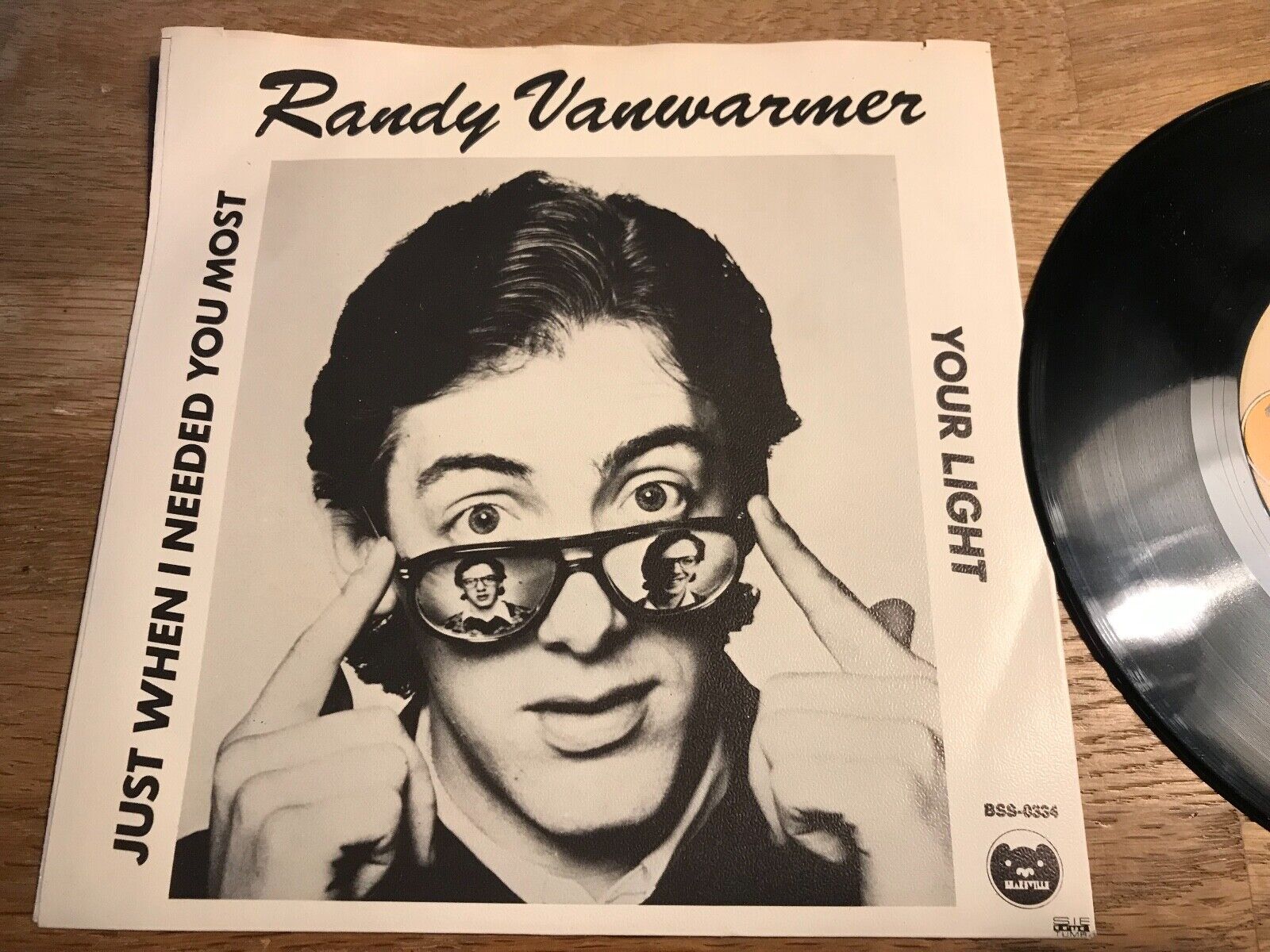 RANDY VANWARMER "JUST WHEN I NEEDED YOU MOST/YOUR LIGHT" 1979 BEARSVILLE NCB OOP