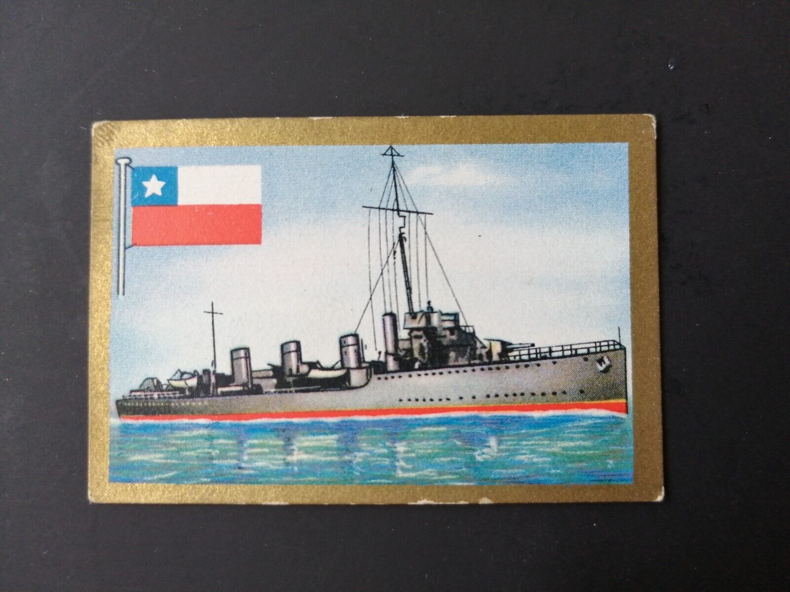 German SABA tobacco ship trading card 1931-33No 208 Almirante WilliamsChile